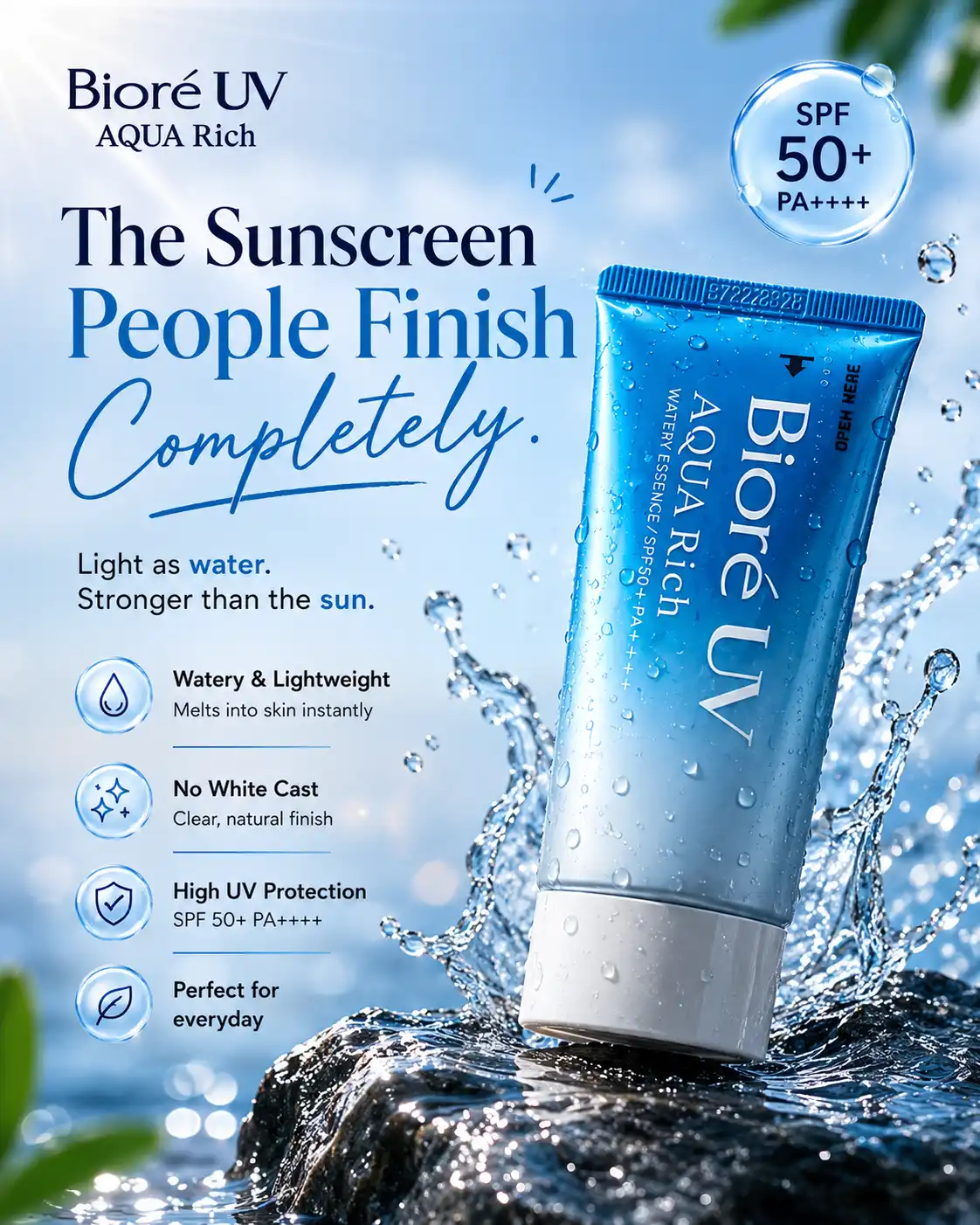 Product image of Biore UV Aqua Rich Watery Essence SPF50+ PA++++ – Biore