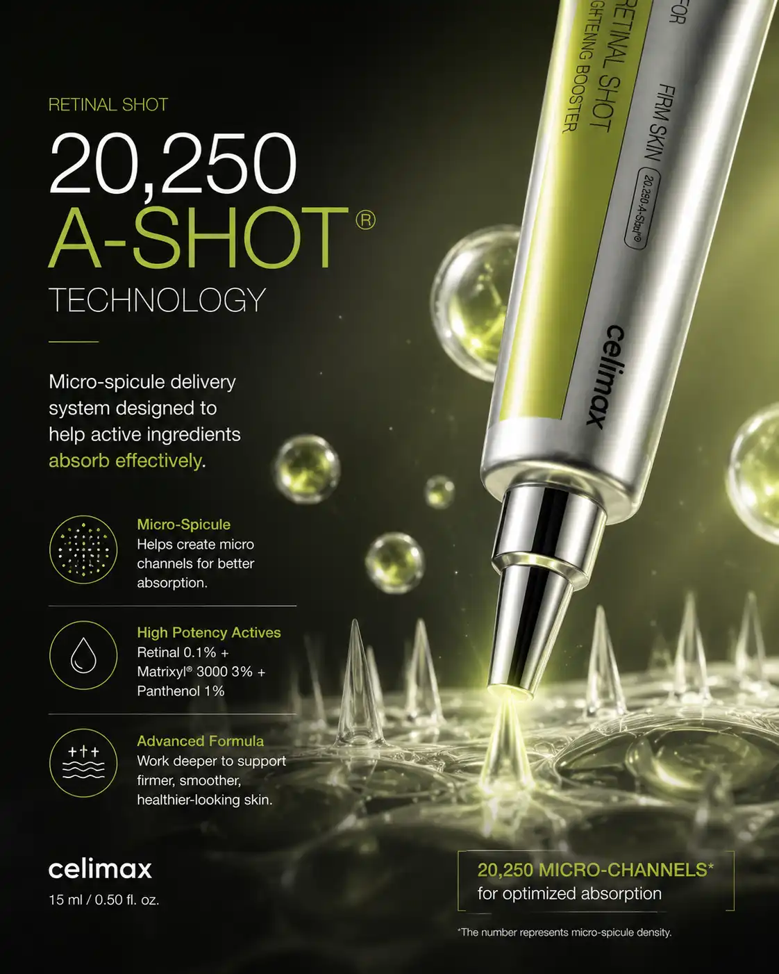 Product image of Celimax Retinal Shot Tightening Booster 15ml - Korean Retinal Serum for Firm Skin in Nepal