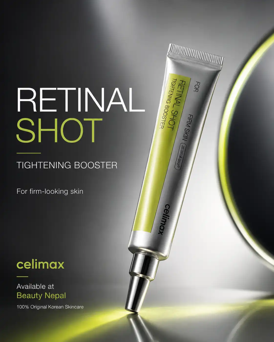 Product image of Celimax Retinal Shot Tightening Booster 15ml - Korean Retinal Serum for Firm Skin in Nepal