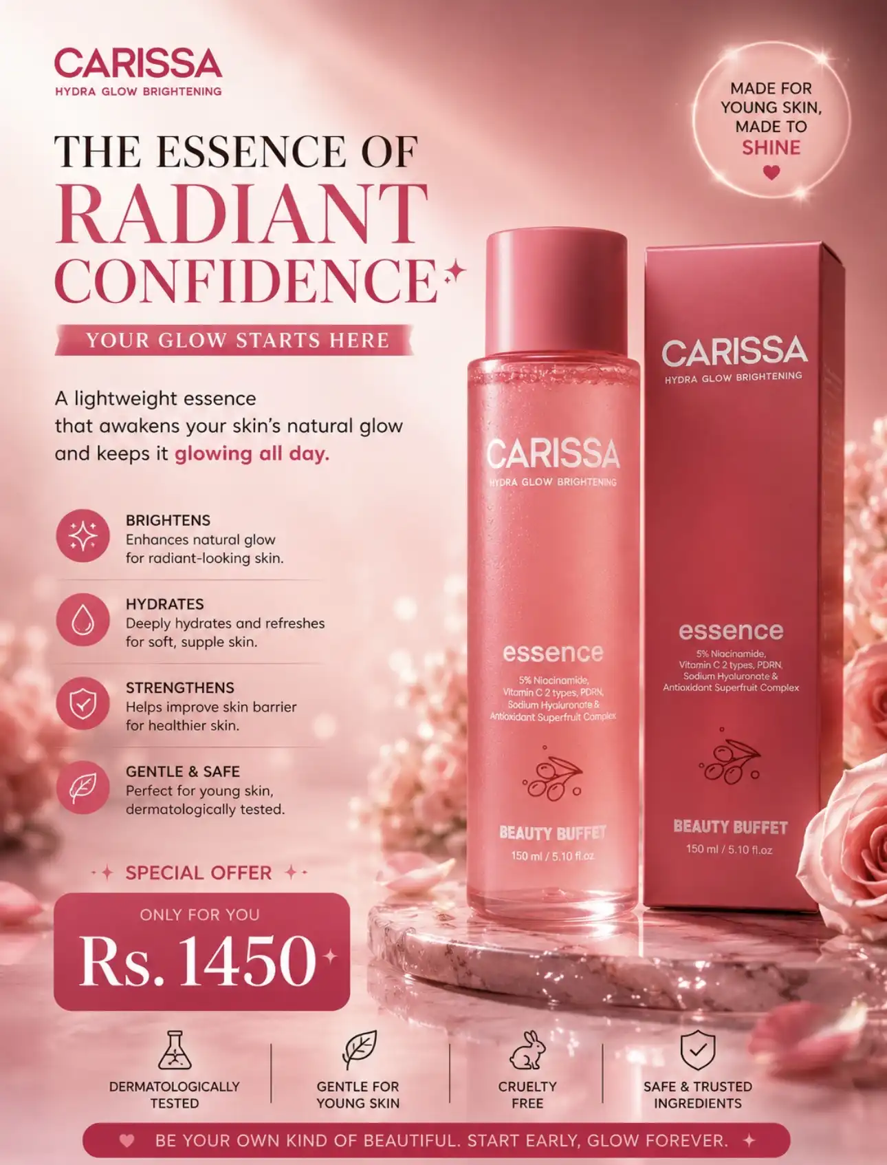 Product image of Carissa Hydra Glow Brightening Essence - Beauty Buffet