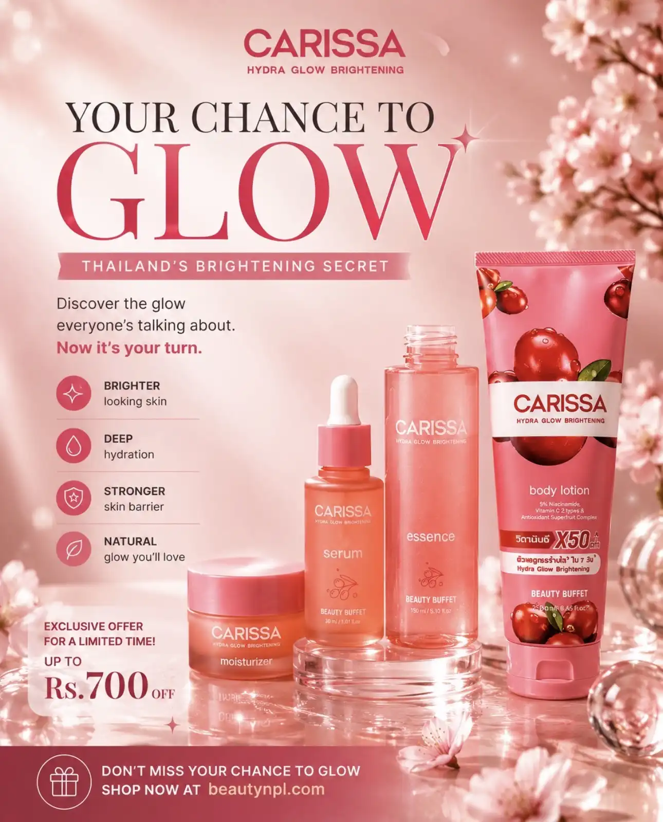 Product image of Carissa Hydra Glow Brightening Essence - Beauty Buffet