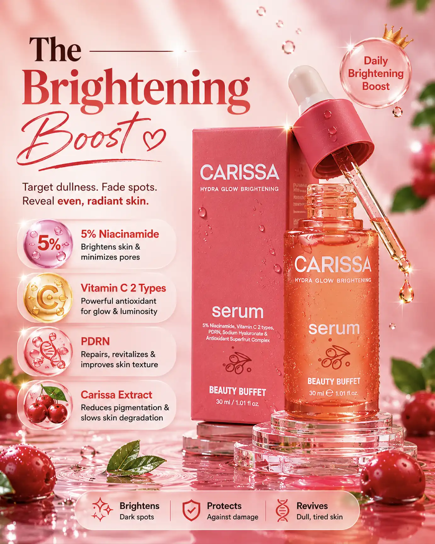 Product image of Carissa Hydra Glow Brightening Serum - Beauty Buffet