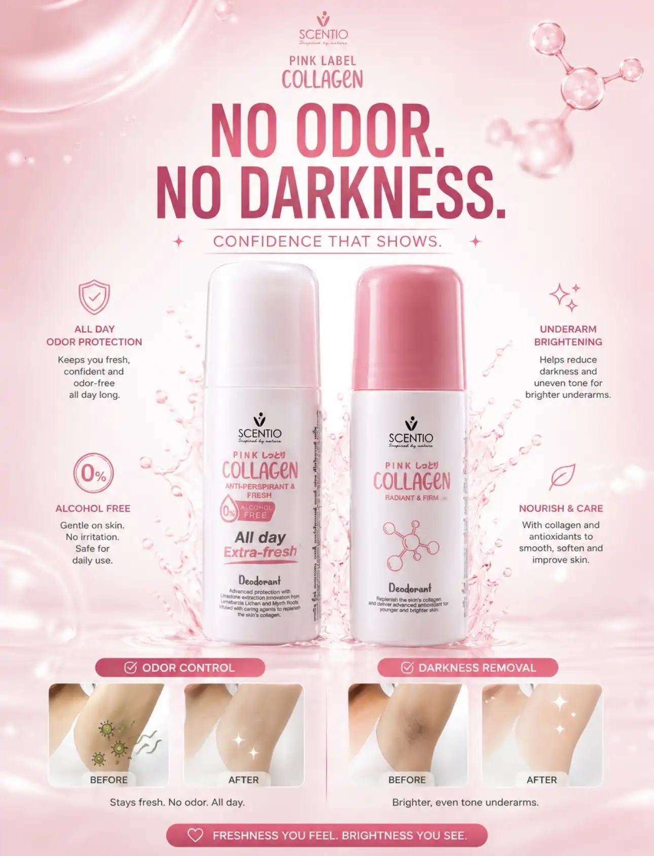 Product image of SCENTIO PINK COLLAGEN ANTI-PERSPIRANT & FRESH DEODORANT  - Beauty Buffet