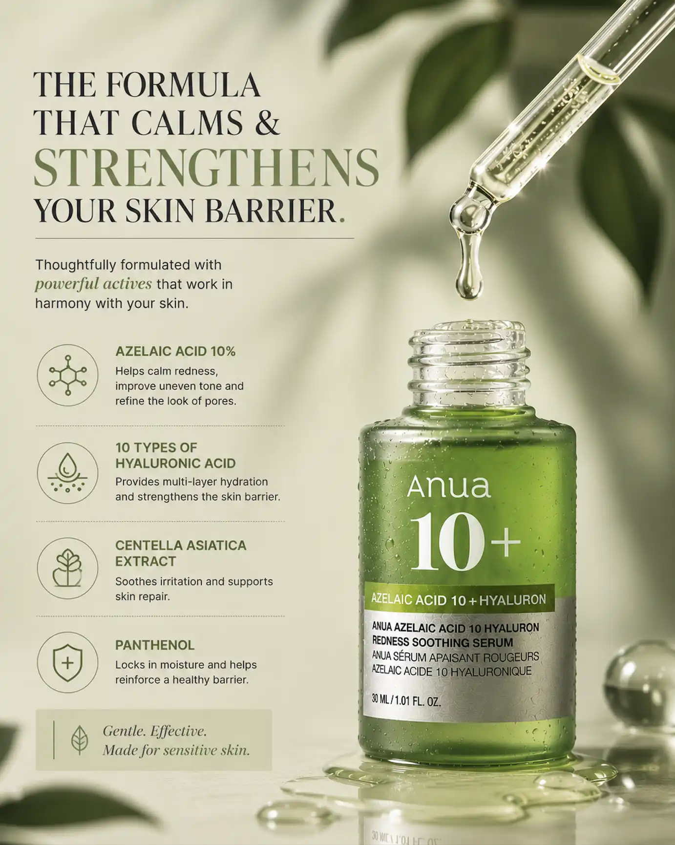 Product image of Anua Azelaic Acid 10 Hyaluron Redness Soothing Serum [30ml]