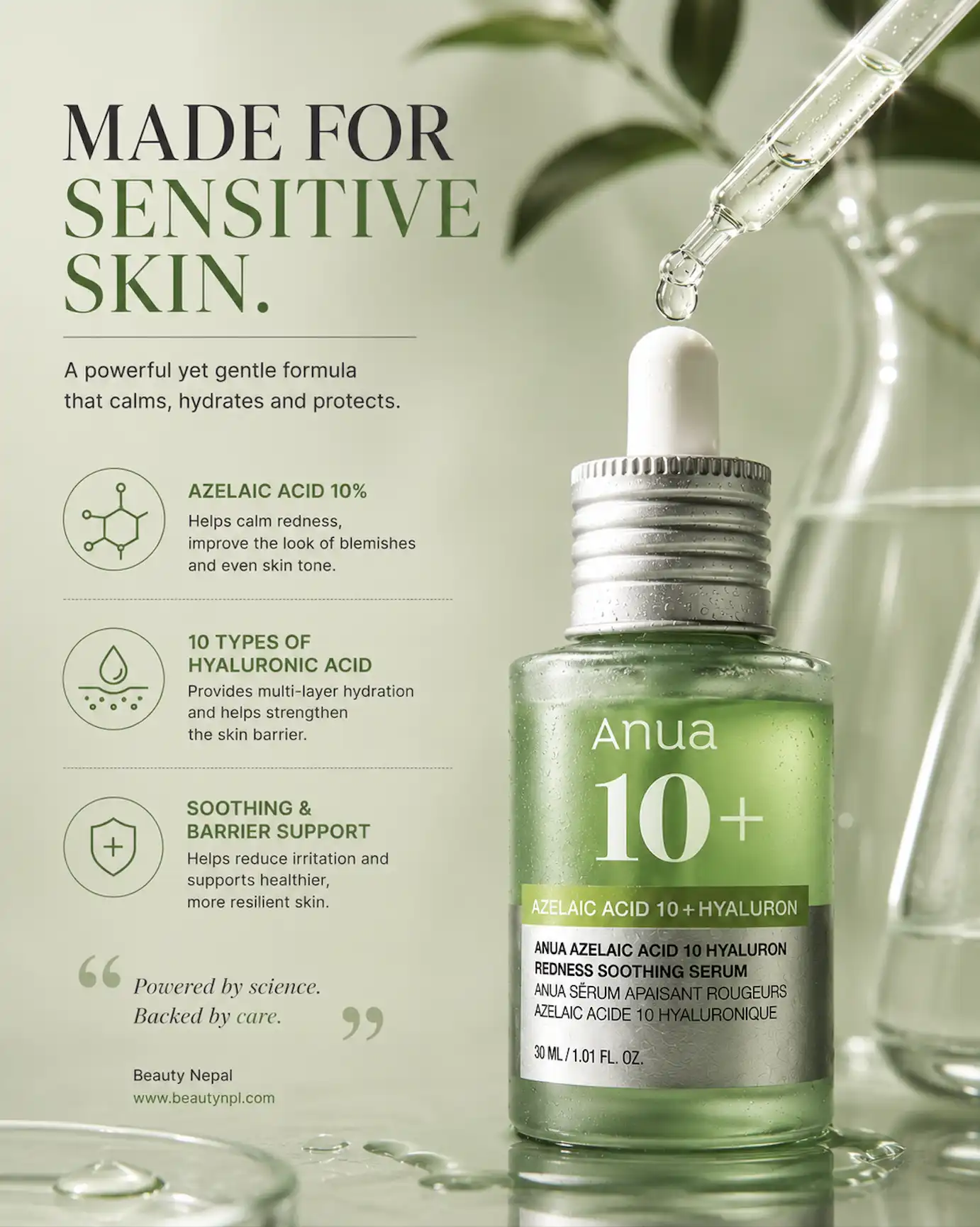 Product image of Anua Azelaic Acid 10 Hyaluron Redness Soothing Serum [30ml]