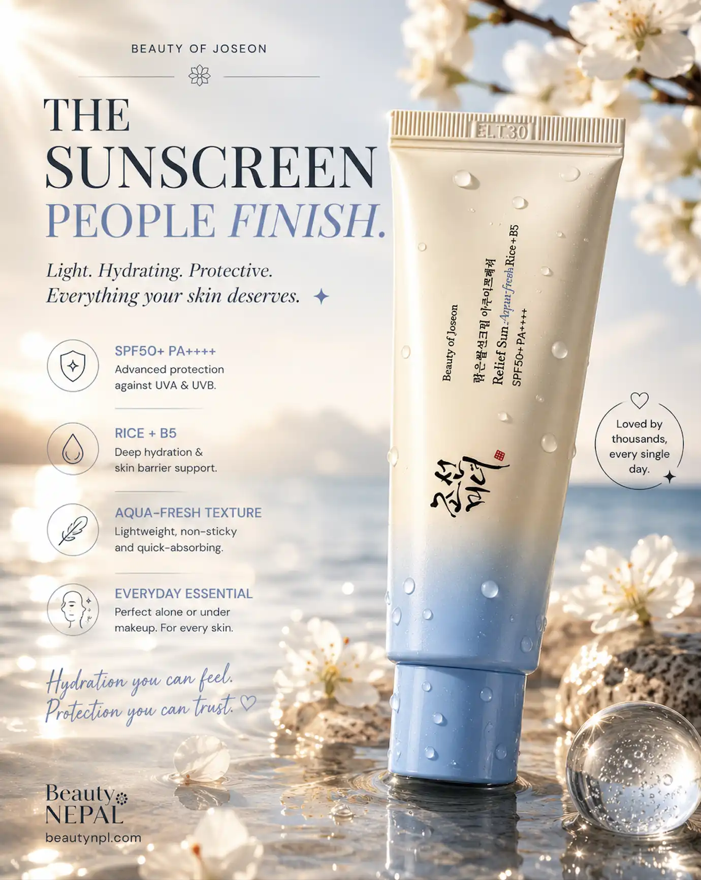 Product image of Beauty of Joseon Relief Sun Aqua Fresh Rice + B5 SPF50+ PA++++ 50ml