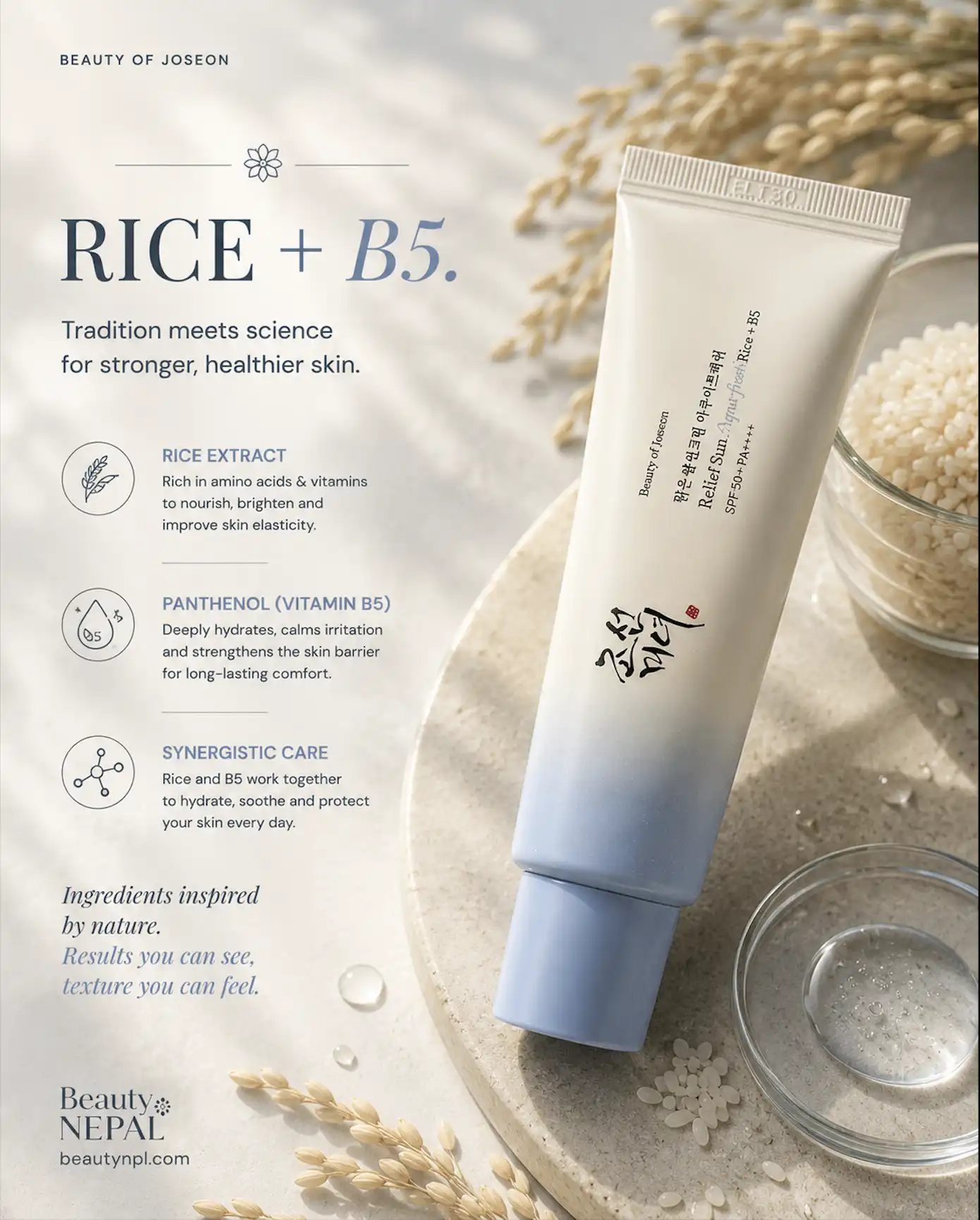 Product image of Beauty of Joseon Relief Sun Aqua Fresh Rice + B5 SPF50+ PA++++ 50ml