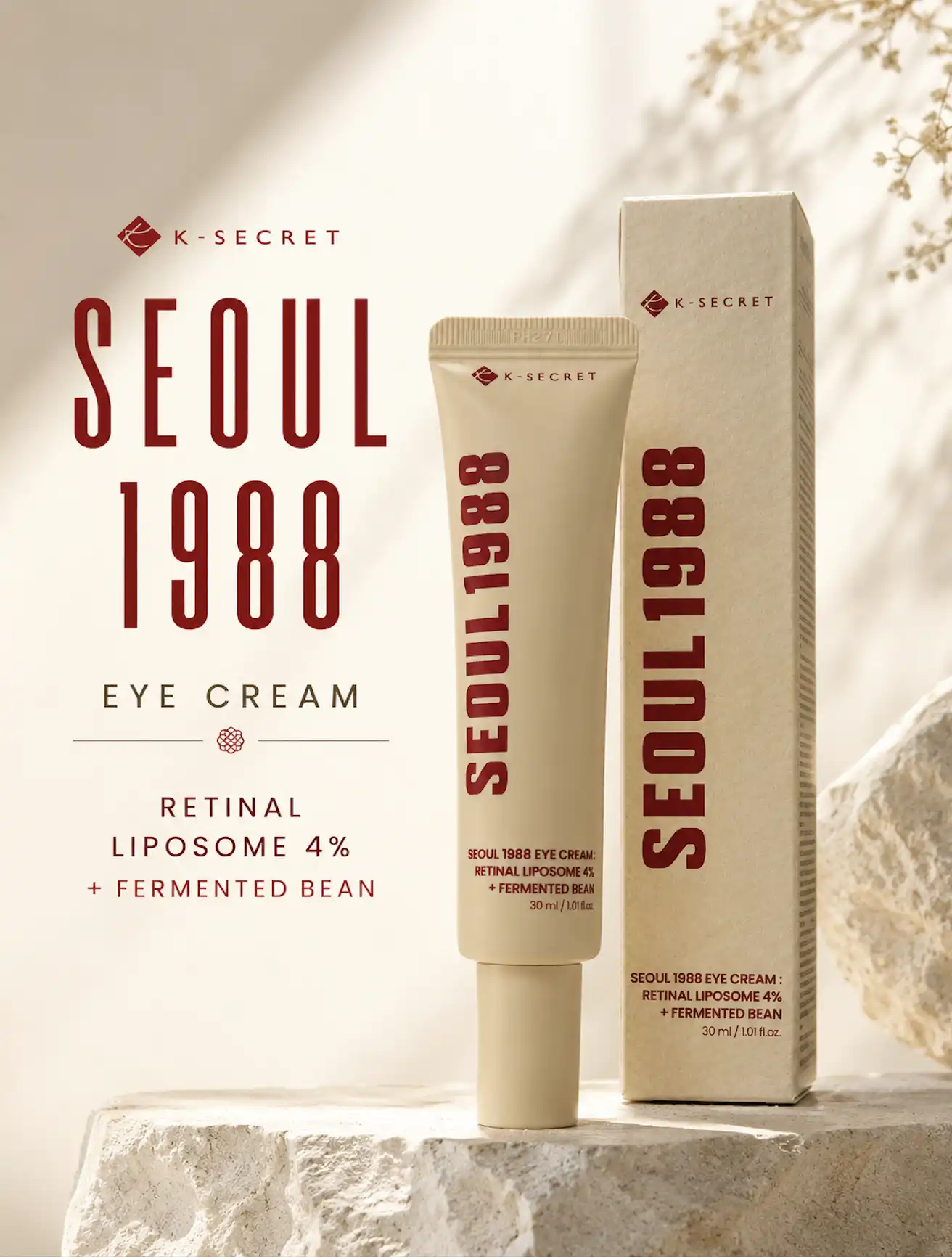 Product image of K-Secret Seoul 1988 Retinal Liposome Eye Cream 4% + Fermented Bean (30ml)