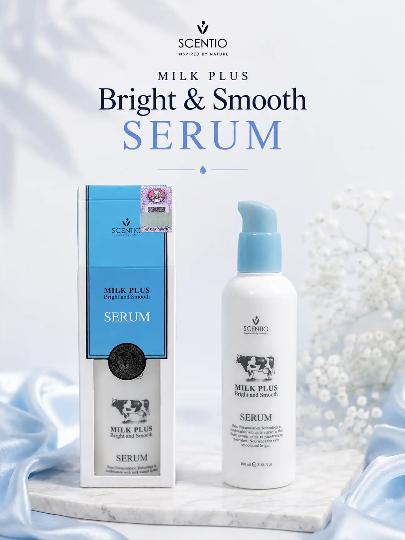 Product image of Scentio Milk Plus Bright & Smooth Serum – Hydrating & Radiance-Boosting Facial Treatment - Beauty Buffet (100 ml)