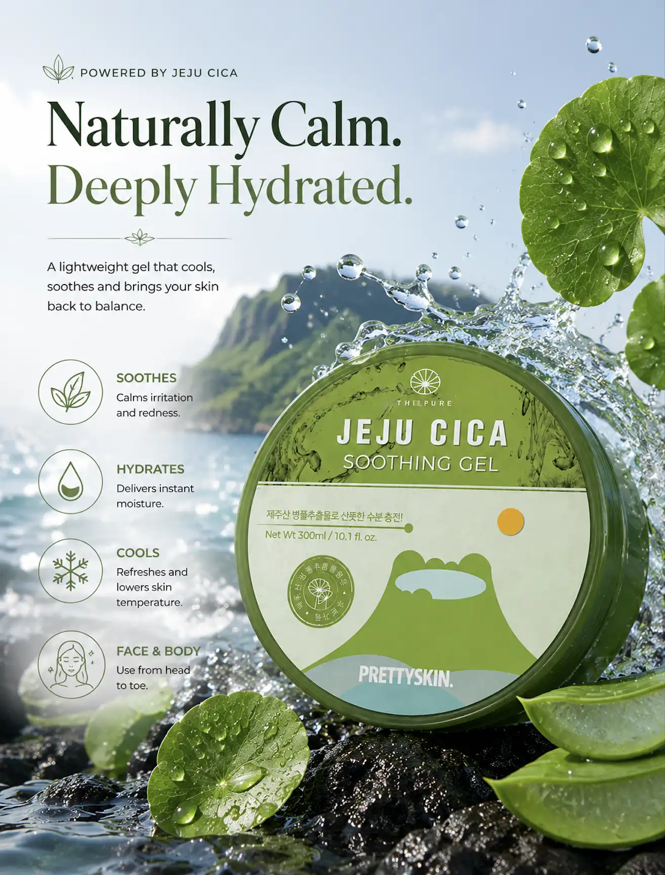 Product image of Pretty Skin Jeju Cica Soothing Gel 300ml