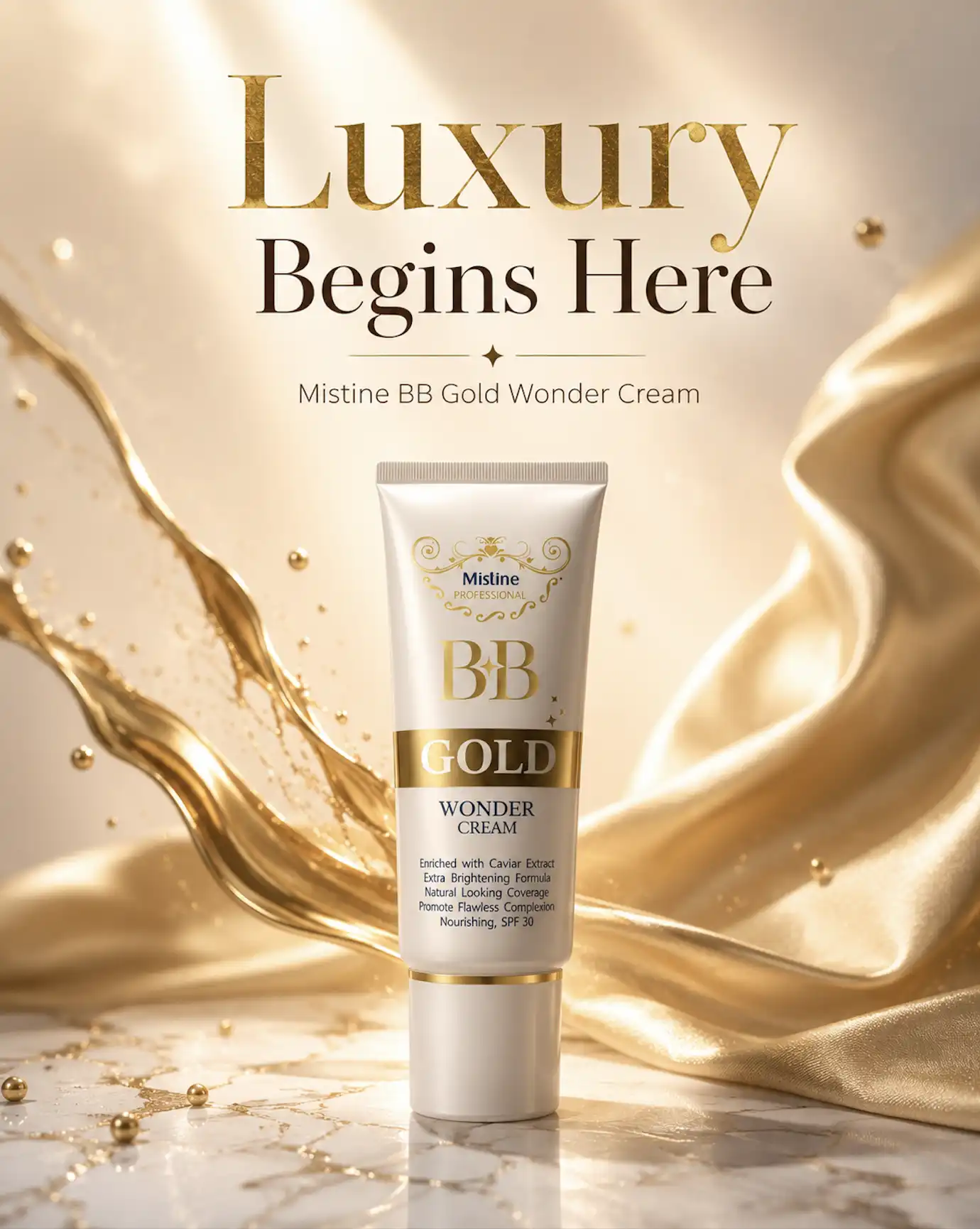 Product image of BB Cream – BB Gold Wonder Cream SPF 30 – Mistine