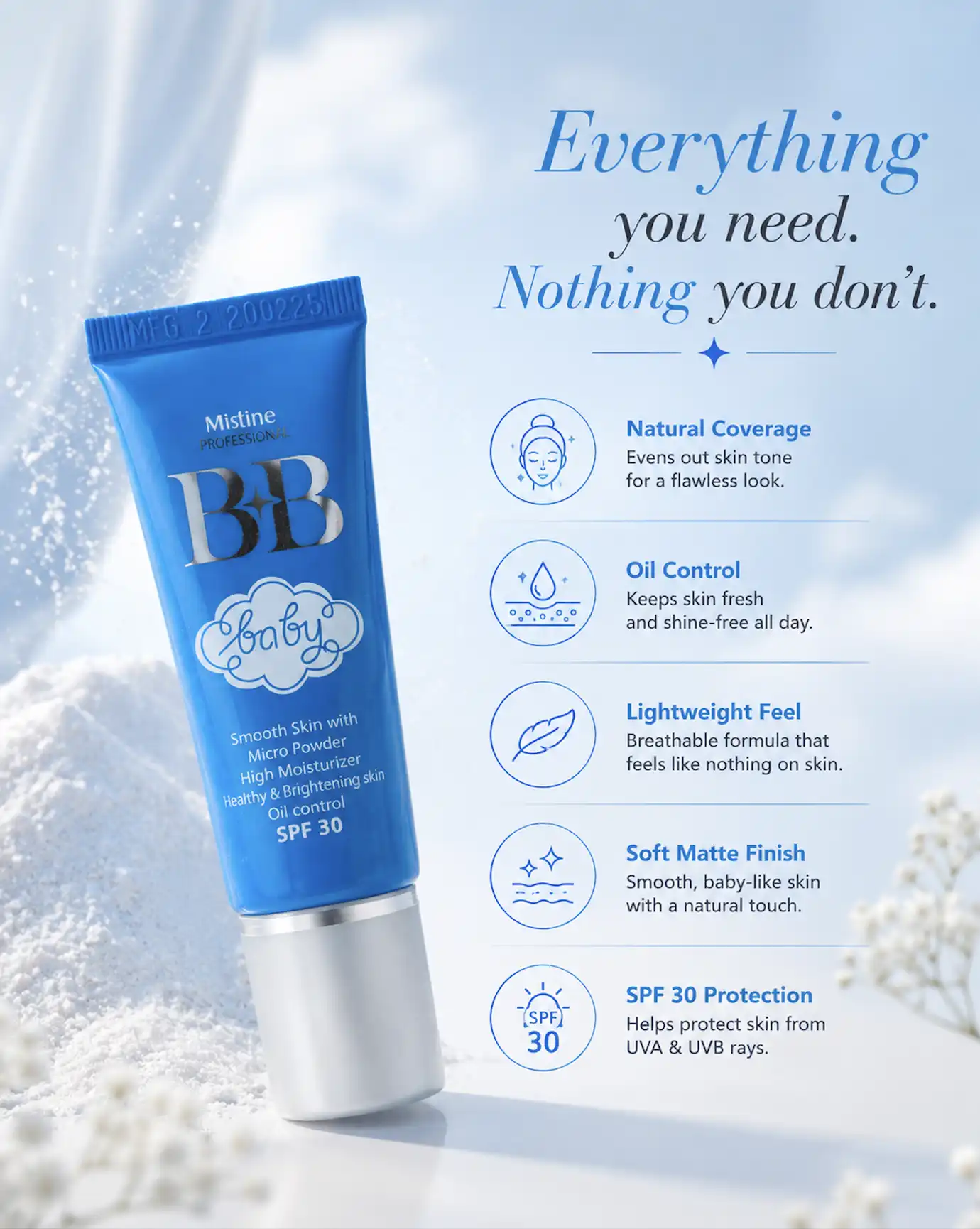 Product image of BB Cream – BB Baby SPF 30 – Mistine
