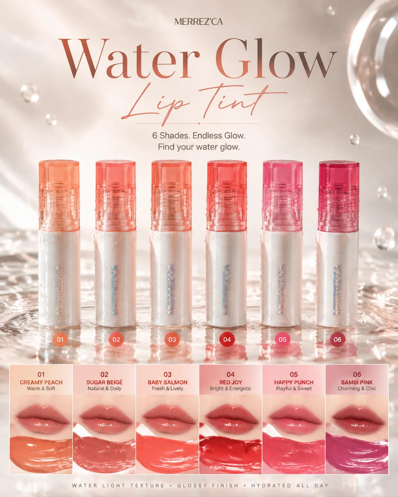 Water Glow Lip Tint  - Merrez'ca