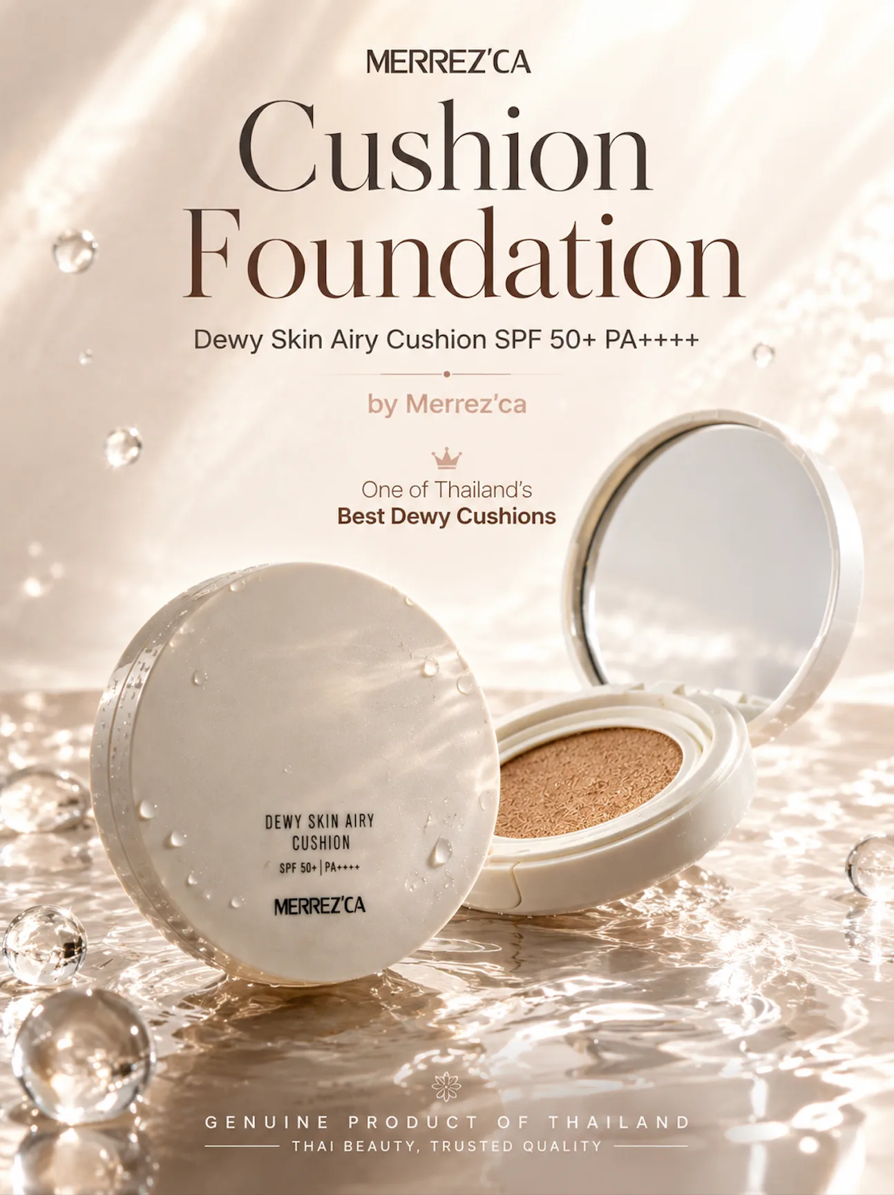 Cushion Foundation – Dewy Skin Airy Cushion SPF 50+ PA++++ – Merrez’ca