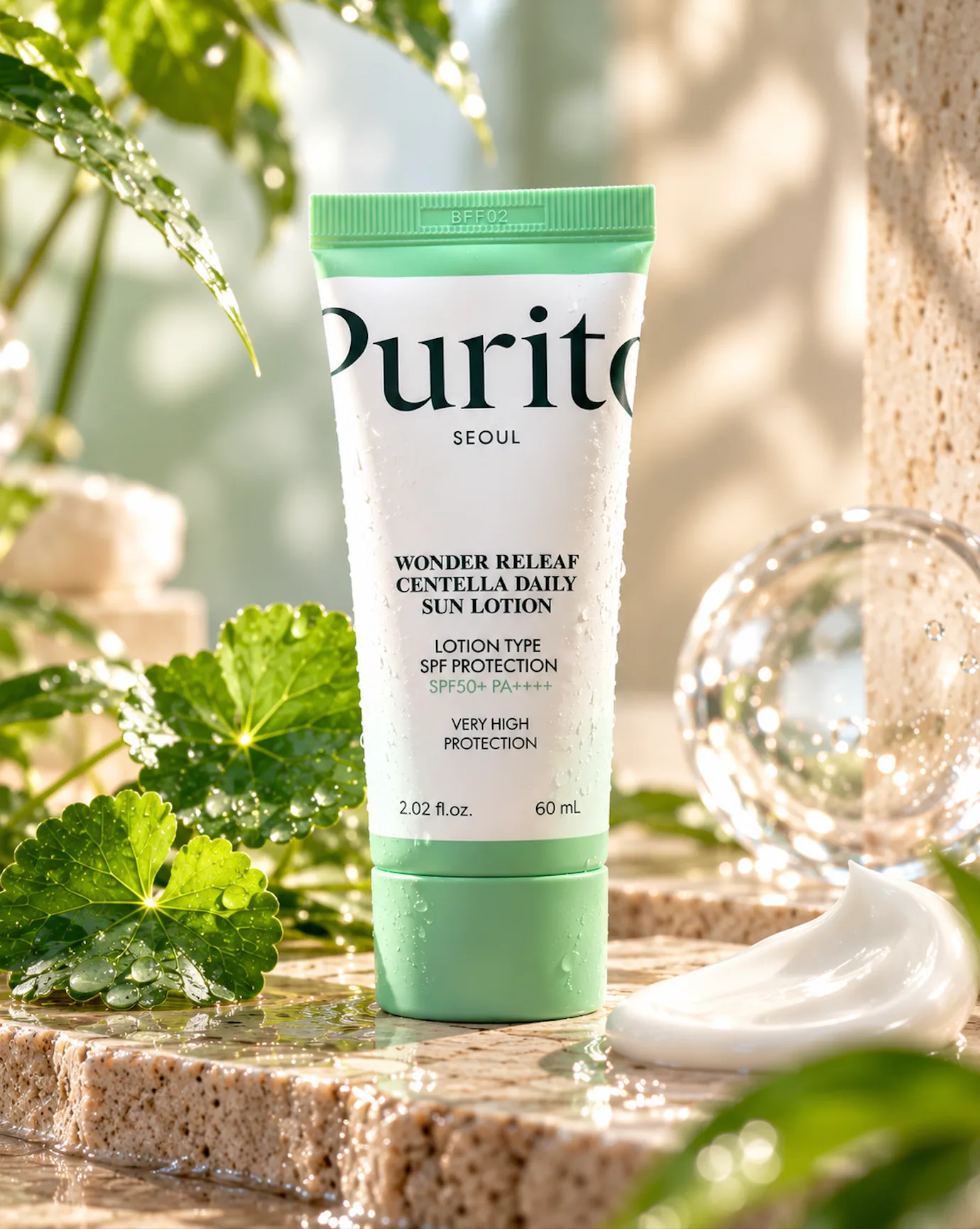 Purito Seoul Wonder Releaf Centella Daily Sun Lotion SPF50+ PA++++ 60ml | Korean Sunscreen