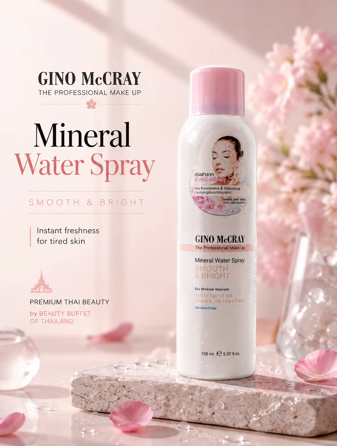 Mineral Water Spray - GINO McCRAY The Professional Make Up  - Beauty Buffet