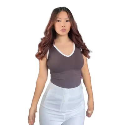 V contrast Top