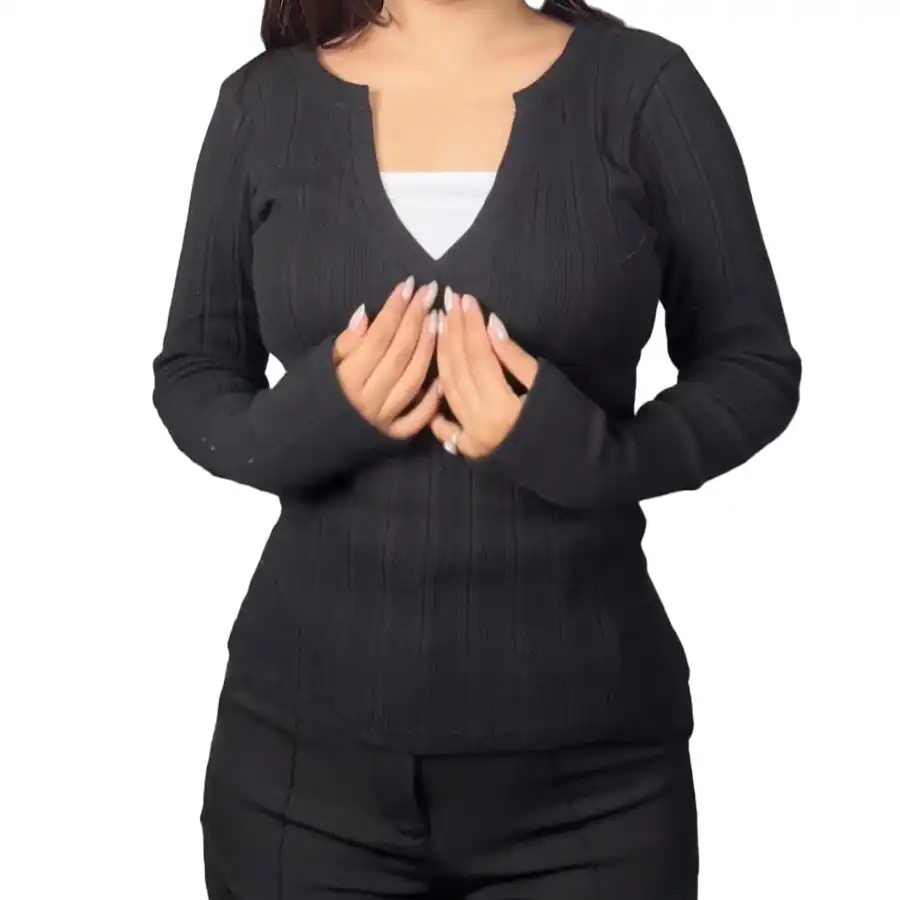 Product image of Deep V neck Cut Out Top