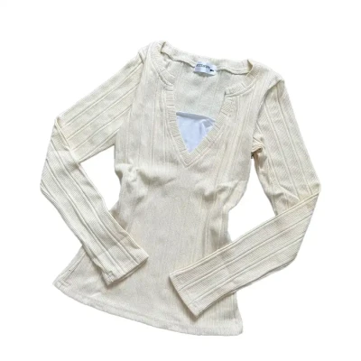Deep V neck Cut Out Top