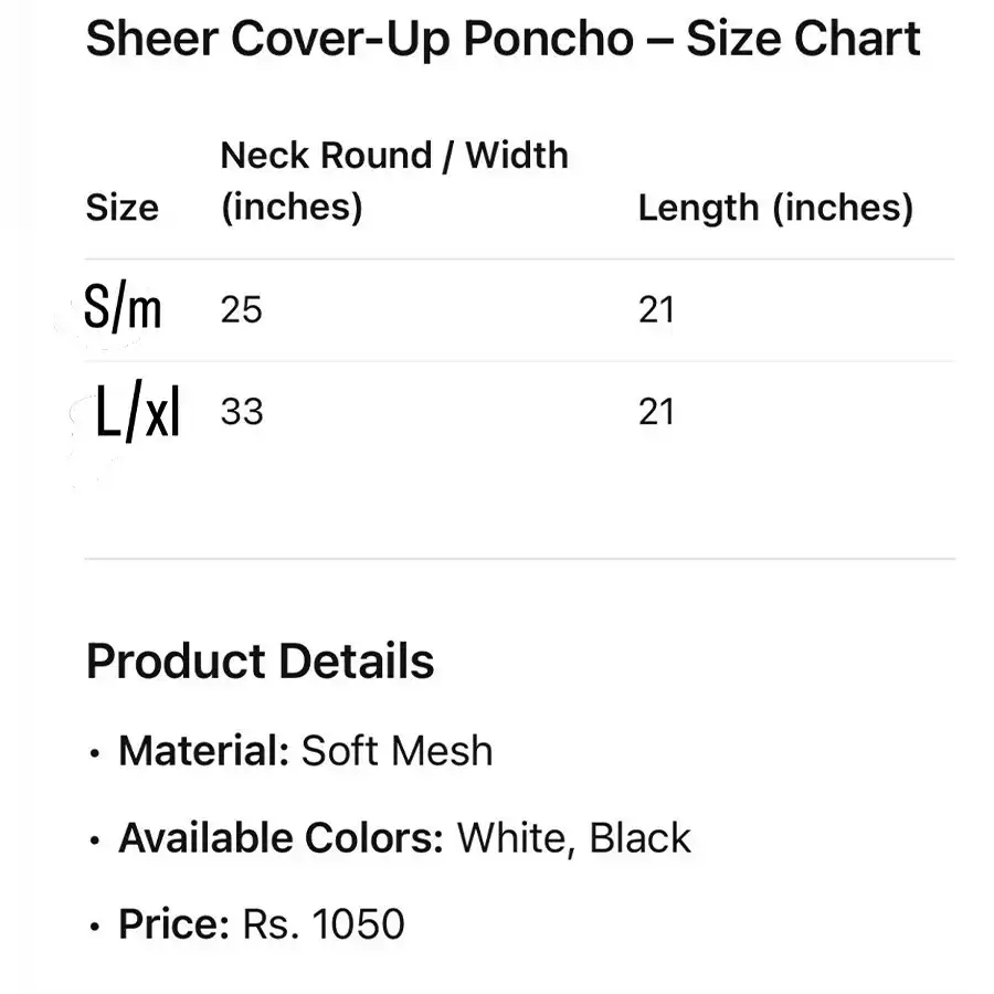Product image of Sheer Cover up Pancho