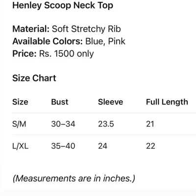 Henly scoop neck Top (Rib)