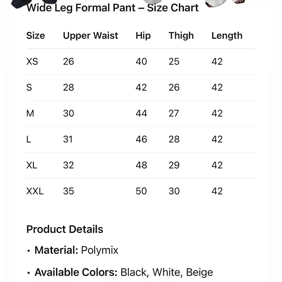 Product image of Wide leg Formal Pant