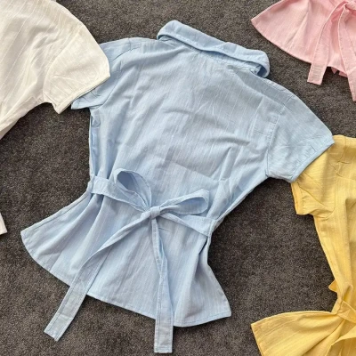 Lana Fitted bow shirt