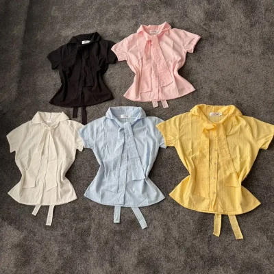 Lana Fitted bow shirt