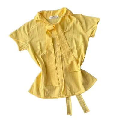 Lana Fitted bow shirt