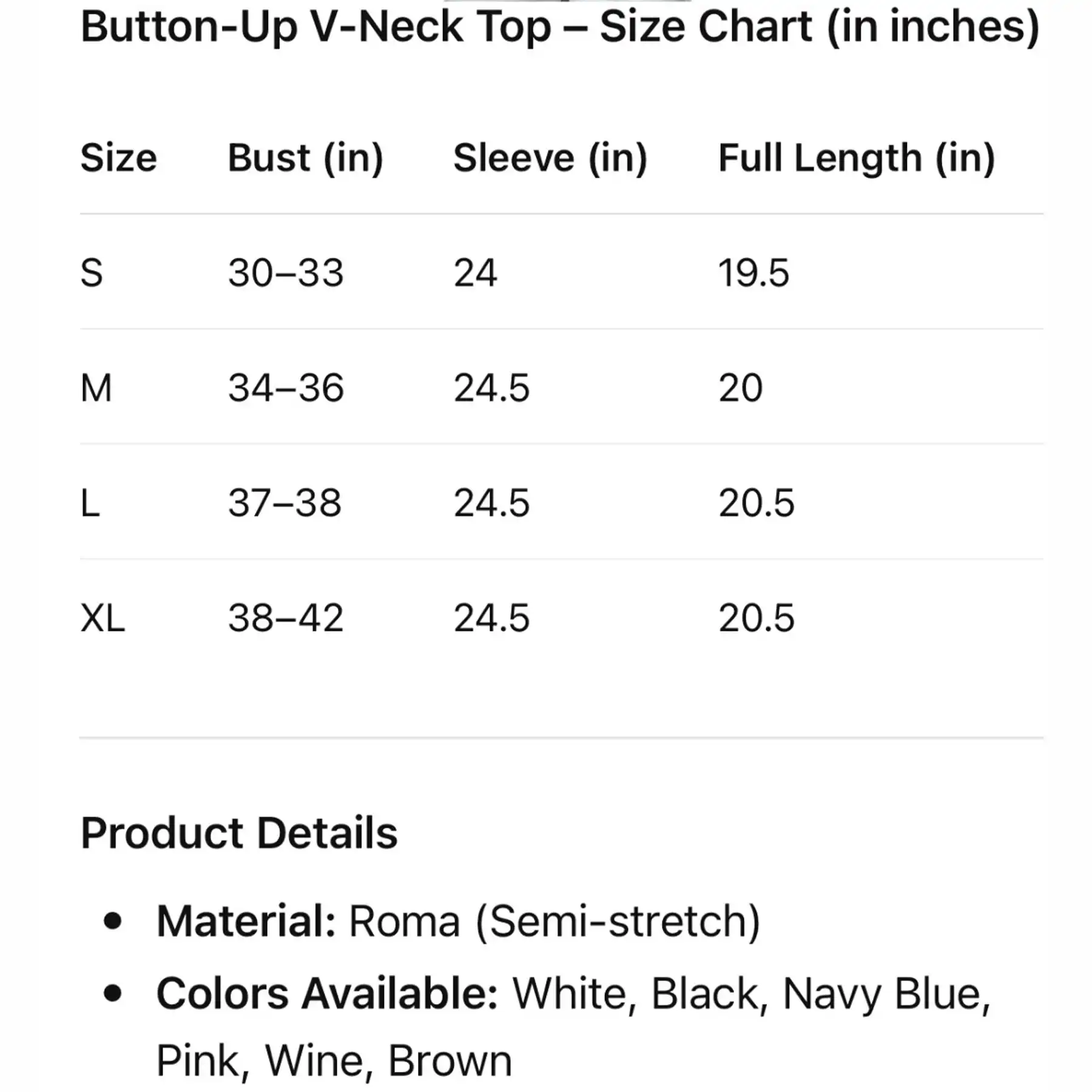 Product image of Button Up V neck Top Full Sleeves