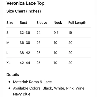 Veronica Lace Top