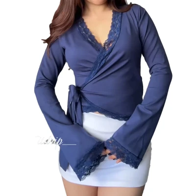 Maria Lace Wrap Top