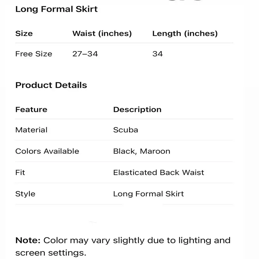 Product image of Long Formal Skirt