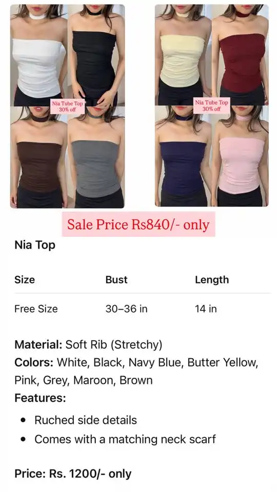 Product image of Nia Tube Top