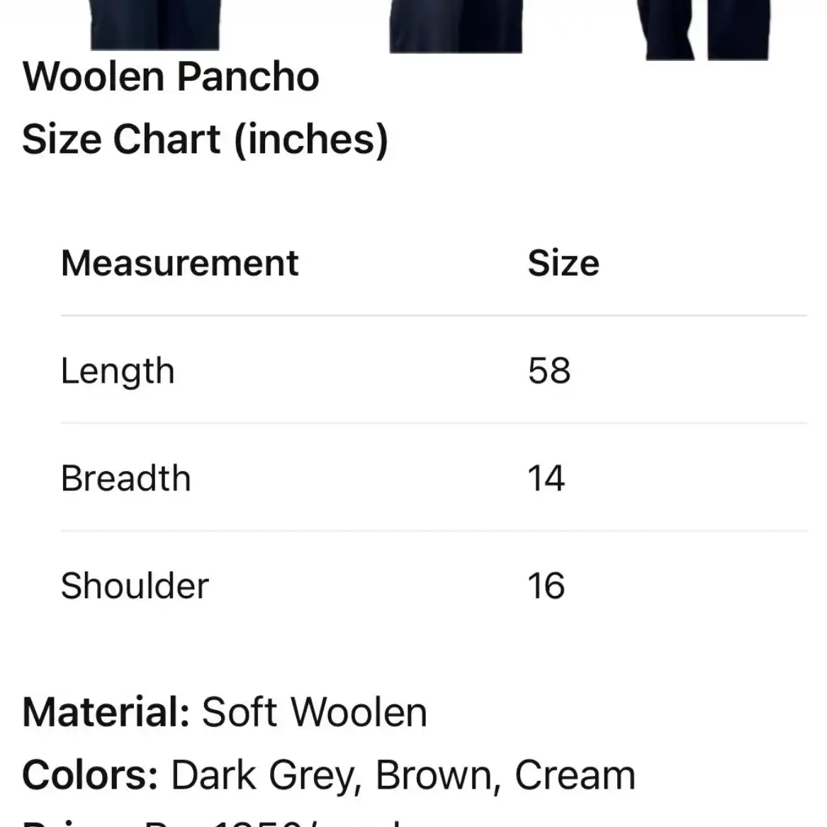 Product image of Woolen Pancho