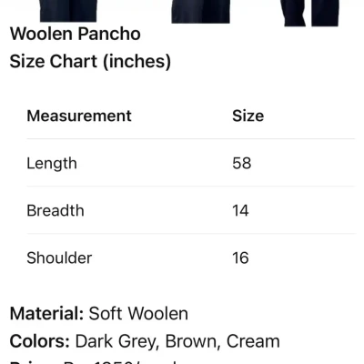 Woolen Pancho