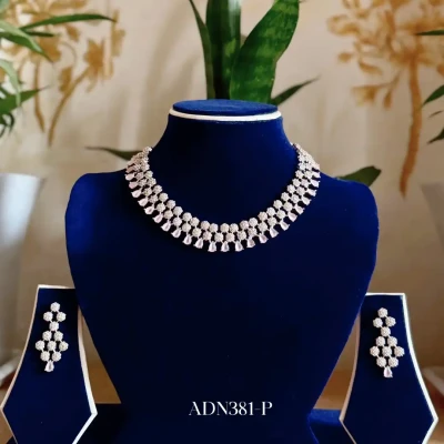 ADN381 | Premium AD Stone Neckl...