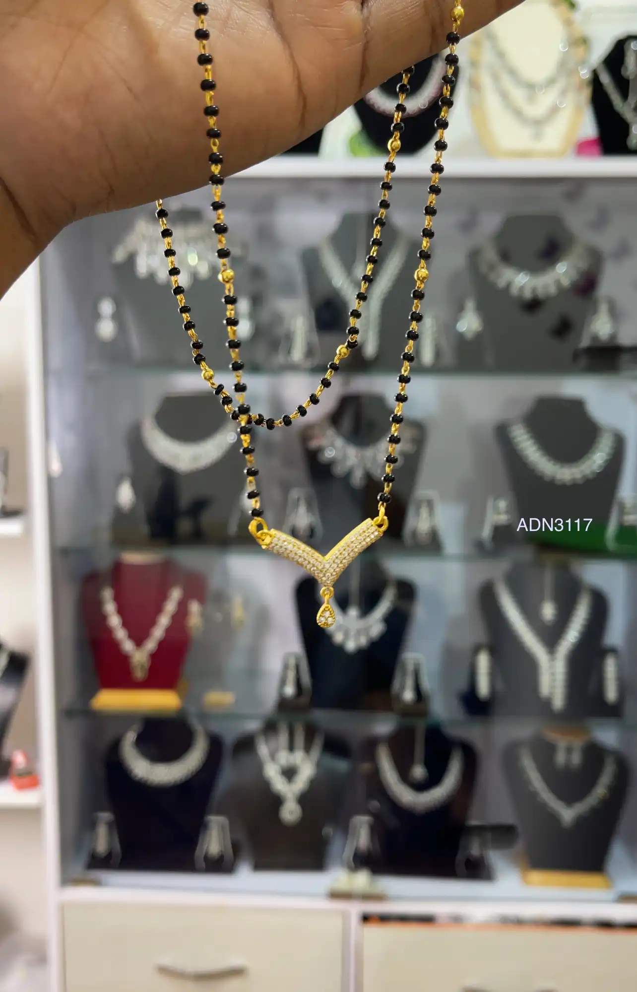 Product image of ADN3117 | Long Mala AD Mangalsutra -Gold Plated