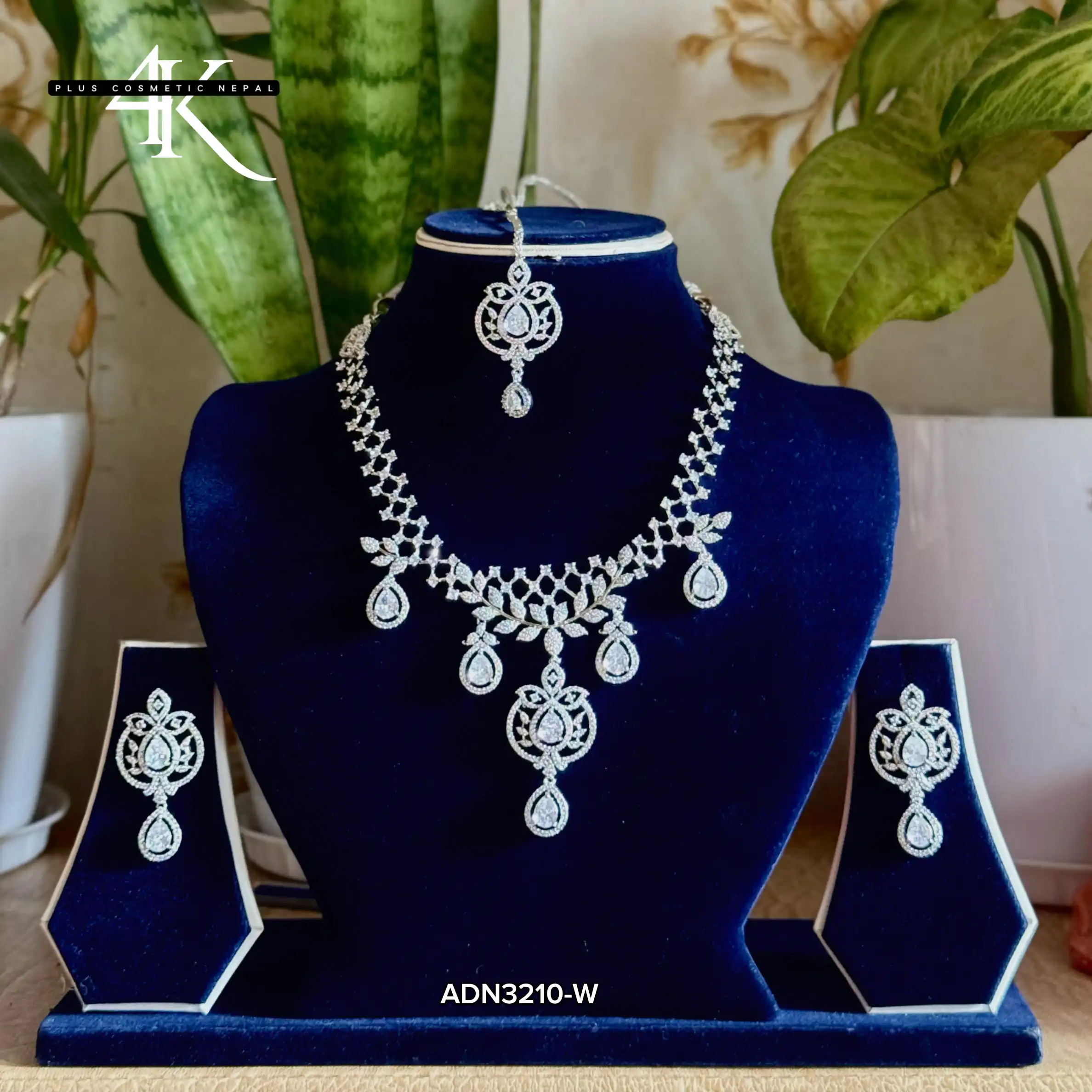 Product image of ADN3210| Original American Diamond Necklace Set-4K Plus Cosmetics Nepal