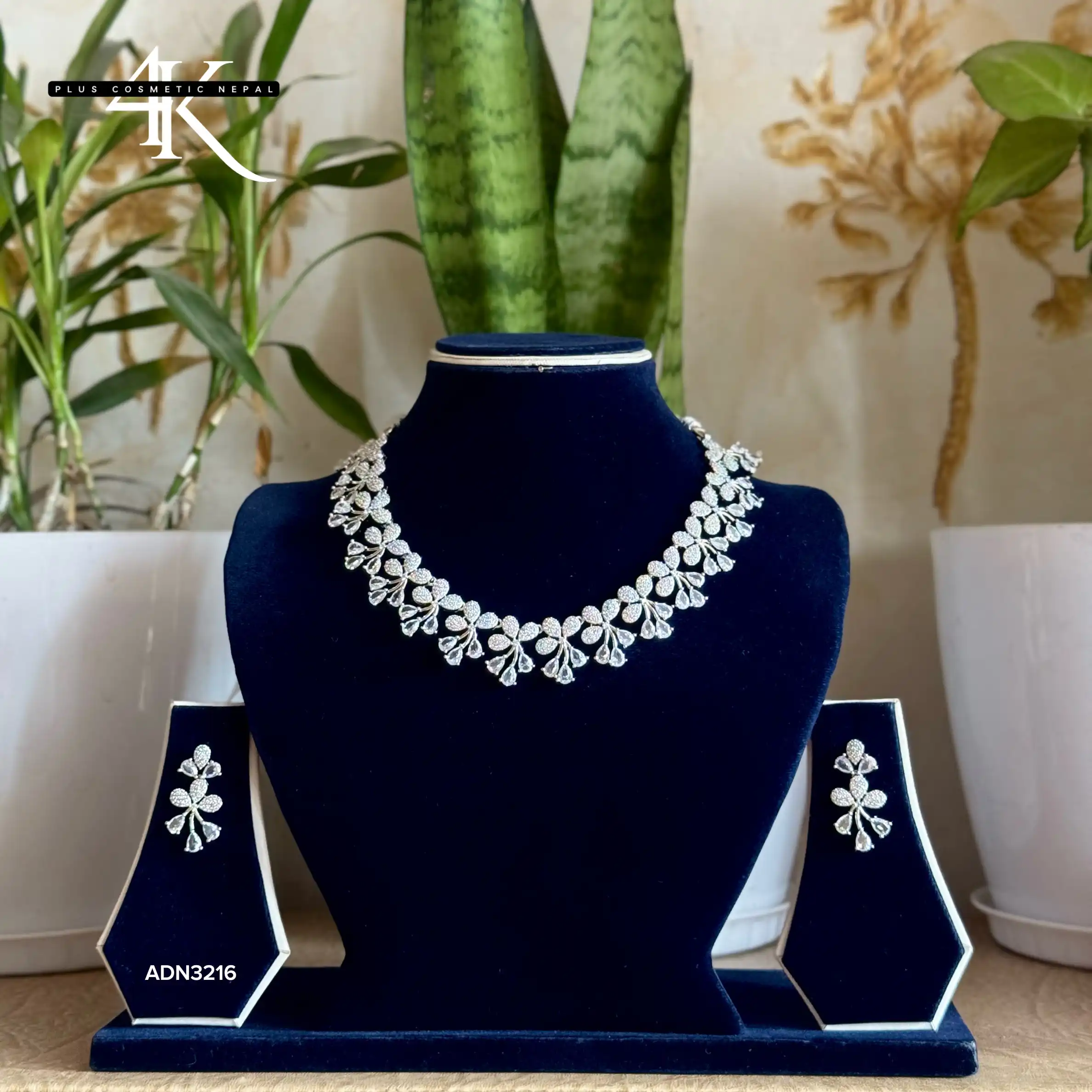Product image of ADN3216| Original American Diamond Necklace- 4K Plus Cosmetics Nepal