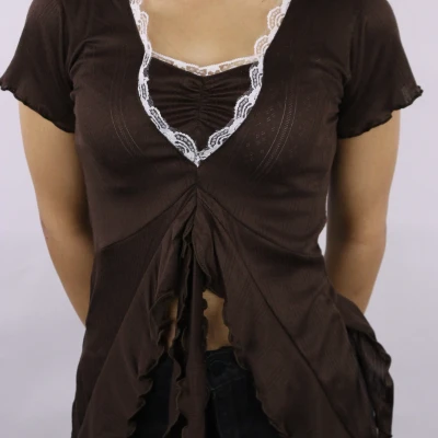 Ribbon Ruffle Top