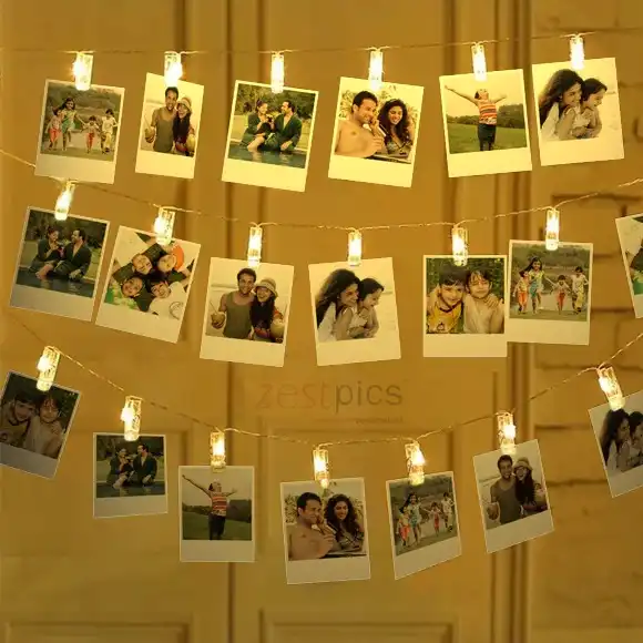 Product image of polaroid photo with clips