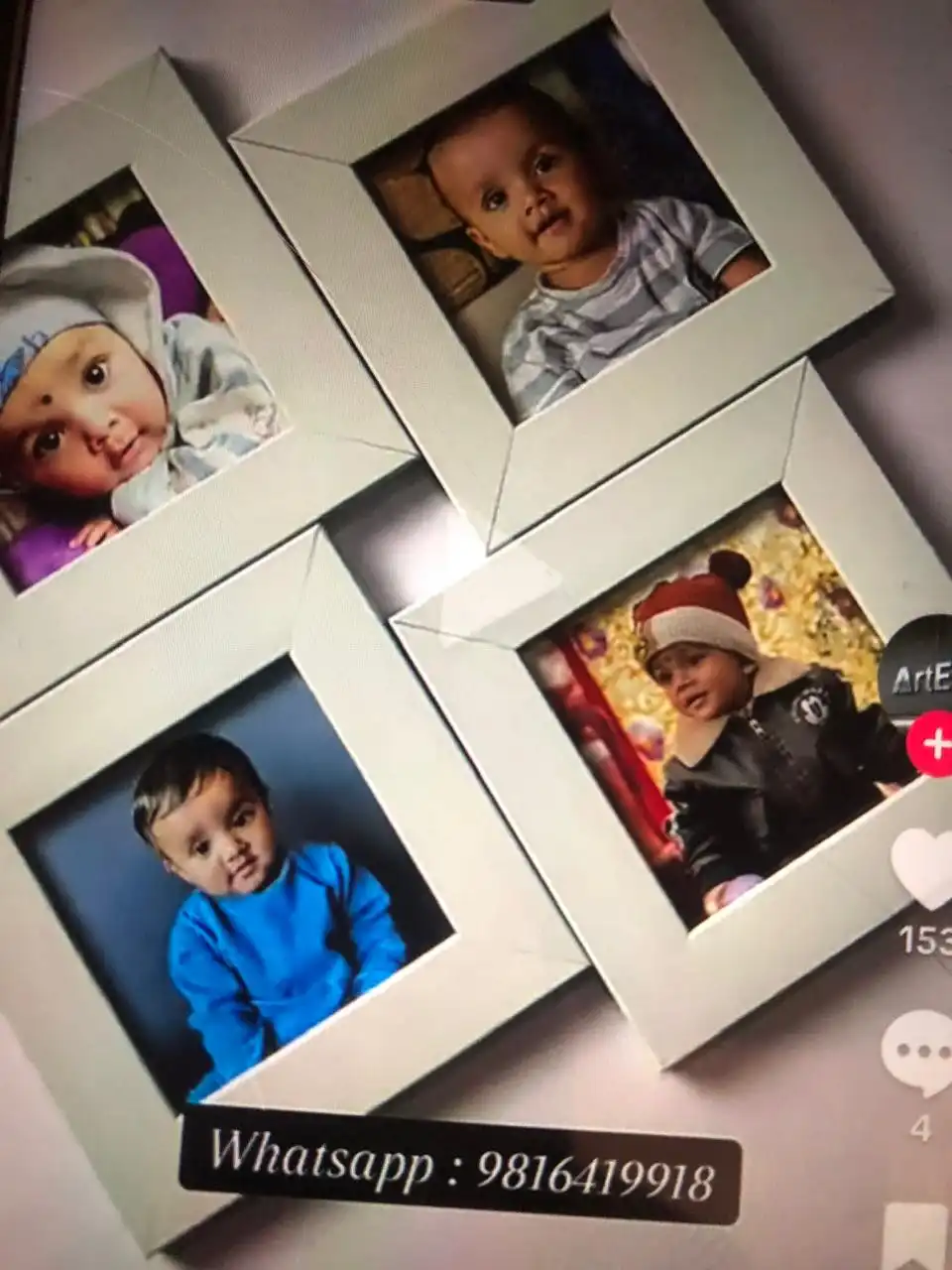 Product image of 4x4 white frame