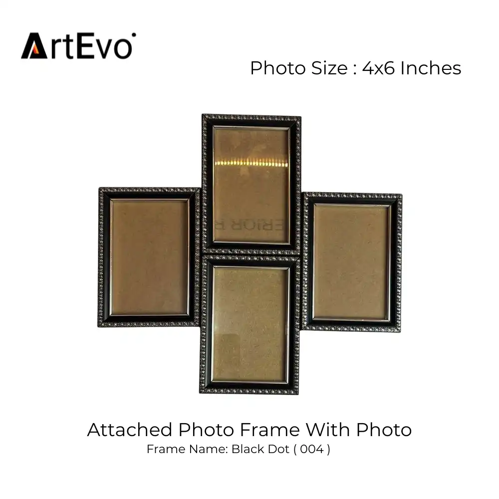 Product image of 4 Pcs Attached Frame With Photo | Life Time Guarantee Print | Photo SIze : 4 x 6 Inches