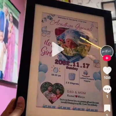 12 month baby frame a4 mount
