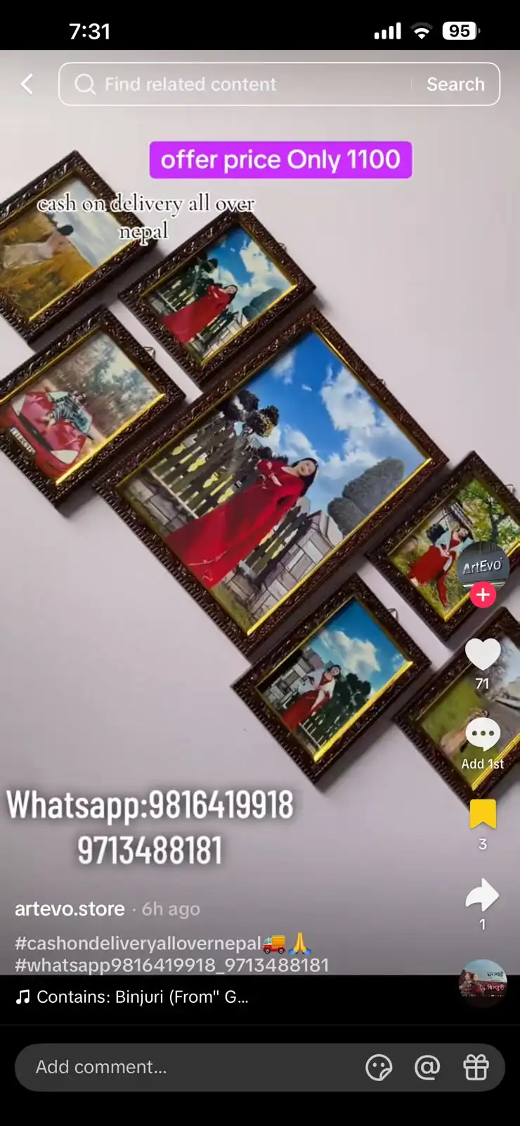 Product image of 6 pics wooden 4x6 , 1 a4 wooden  frame