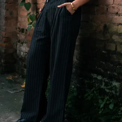 STRIPED FORMAL PANT
