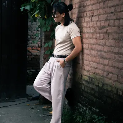 STRIPED FORMAL PANT