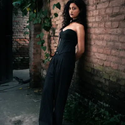 STRIPED FORMAL PANT