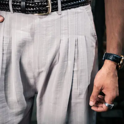 STRIPED FORMAL PANT
